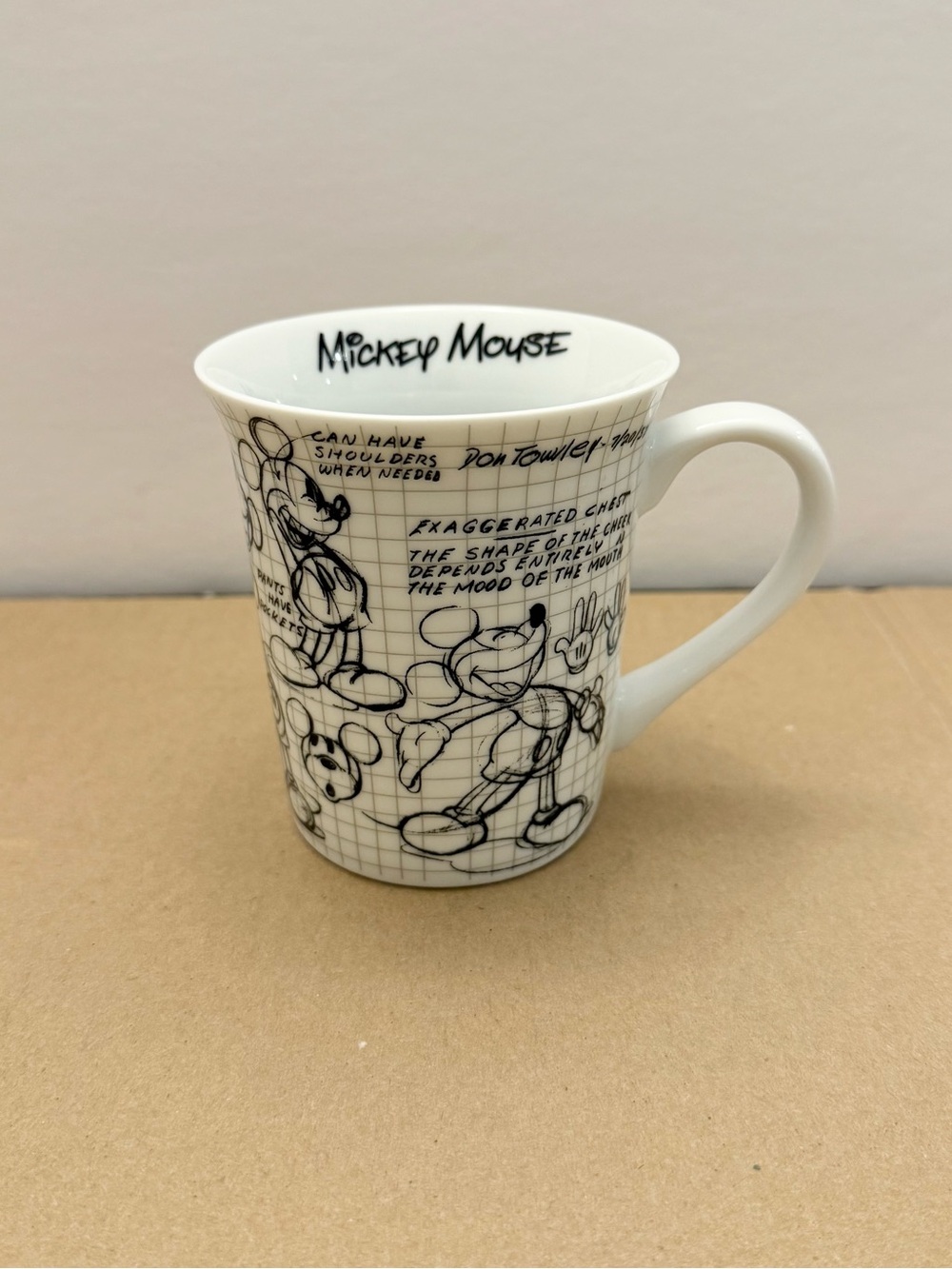Disney Mickey Mouse Sketchbook Mug Animation Sketch Art Collectible
